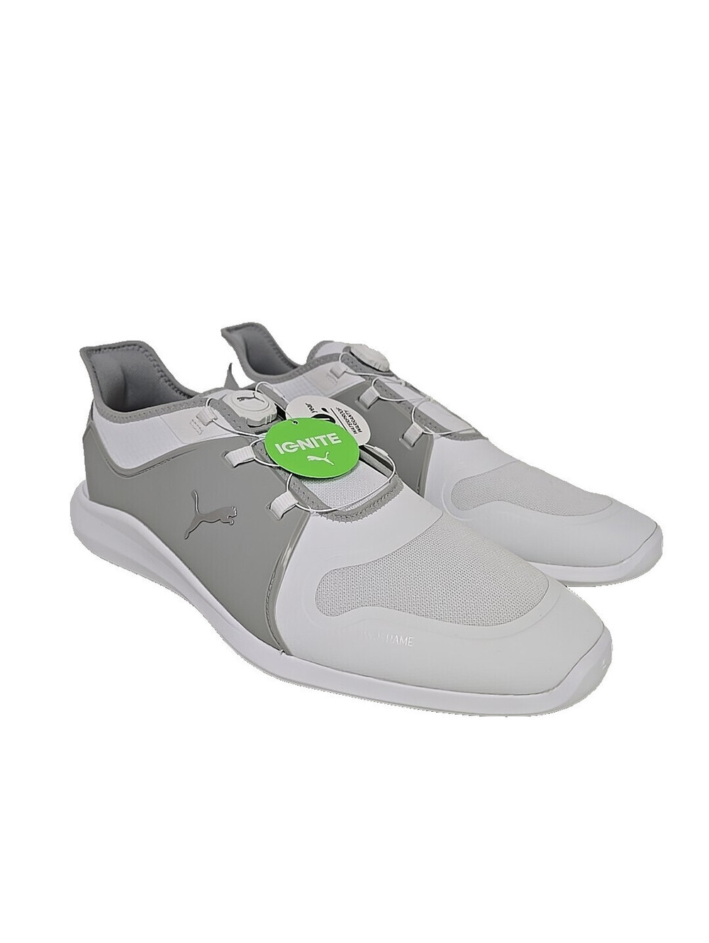 Puma Men's Ignite Fasten8 194541-03 Disc Golf Shoe White/Gray Size 14M